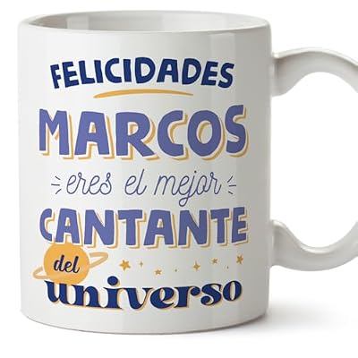 MUGFFINS Tazas Personalizadas para CANTANTE hombre - En Español - Mejor del universo - 11 oz / 330 ml - Regalo Personalizable original y divertido | Ya disponible en tu tienda friki favorita! En mundofriki.es!