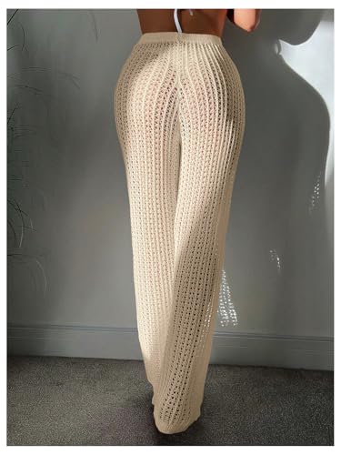 GORGLITTER Women's Sheer Beach Swimsuit Cover Up Pants Crochet Cute Bathing Suit Cover Ups Swim Coverups Bottom 20252