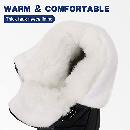 Blikcon Kids Boys Snow Boots Winter Waterproof Slip Resistant Cold Weather Boots (Toddler/Little Kid/Big Kid)3