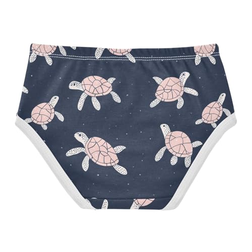 Wusikd Sea Turtles Girls' Underwear Cotton Stars Girls Briefs Soft Toddler Underwear 2T2