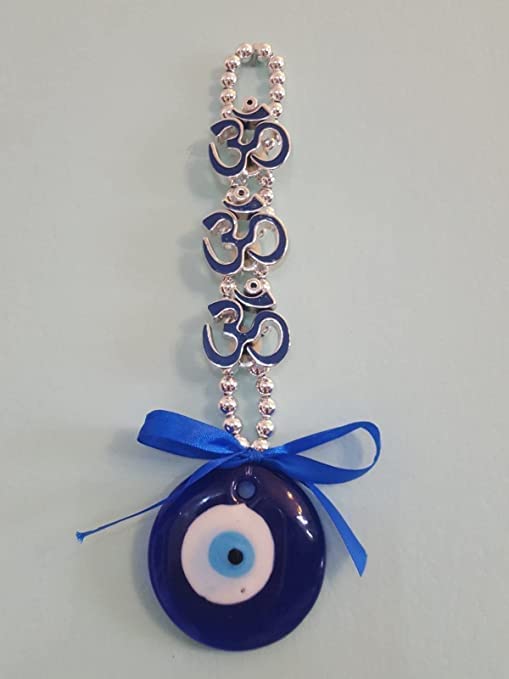 PAYSTORE Tripal Om Evil Eye Pendant Decoration, Wall/Door Hanging Ornament Amulet for Car, Home for Protection and Blessing