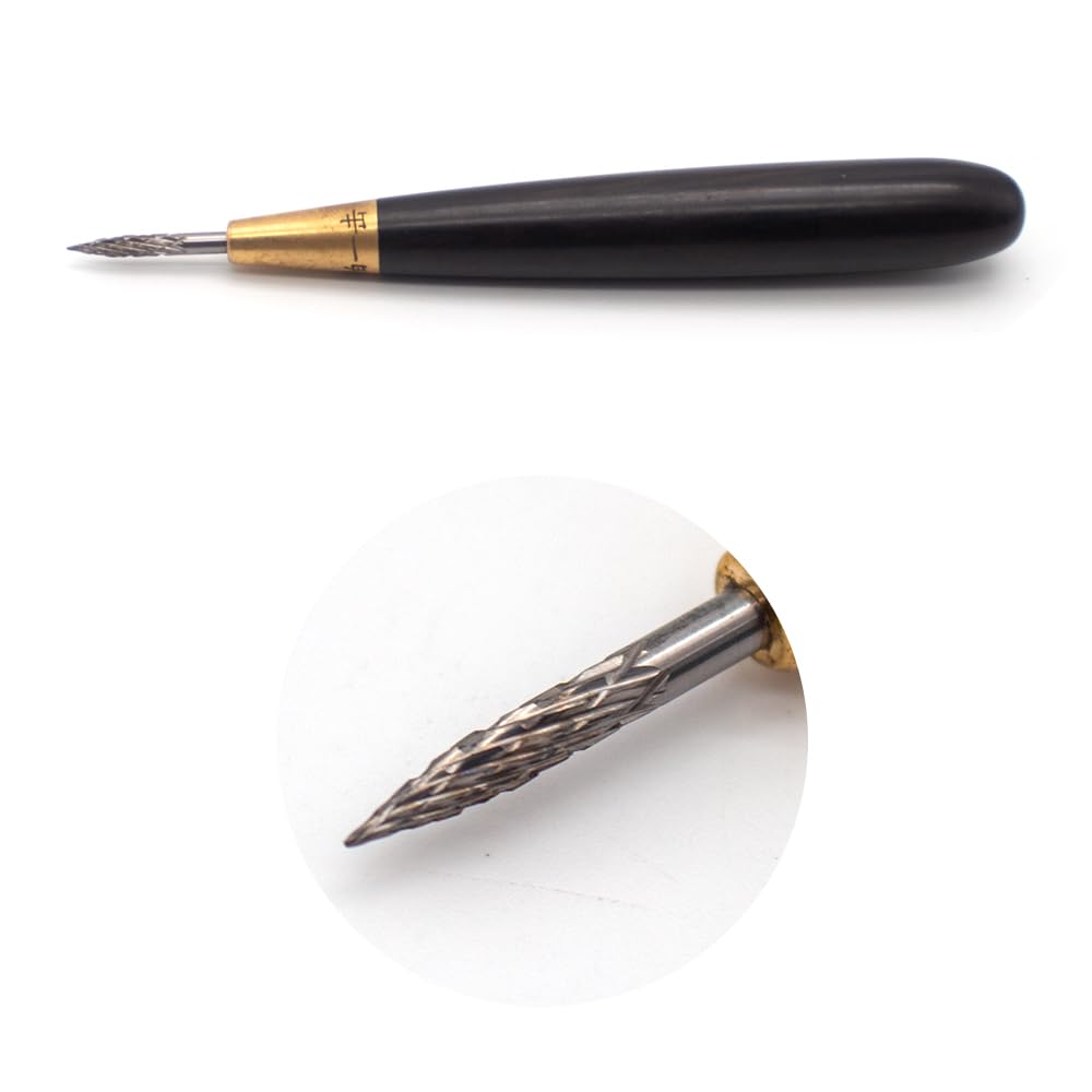 Jieotwice Badminton Racket Stringing Tools Machine Threading Rotating Protecting Drawing Tube Thread Stringing Awl with Ebony Handle