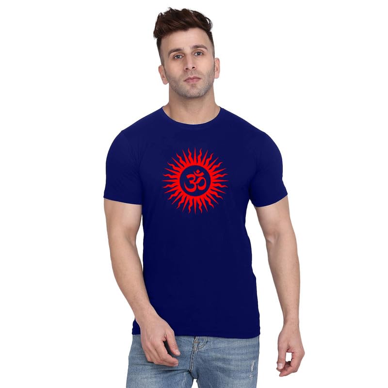Original Way Men Cotton Half Sleeve Round Neck Om Design Printed T Shirt HSR-2203-picture-26