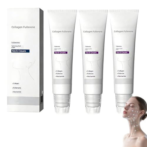 Crema Mágica de Colágeno y Fullereno para el Cuello - Cuidado de la Piel del 𝐜uello con Péptidos de Colágeno, Crema Mágica de Colágeno para el Cuello, Reafirmante y Tonificante (3)