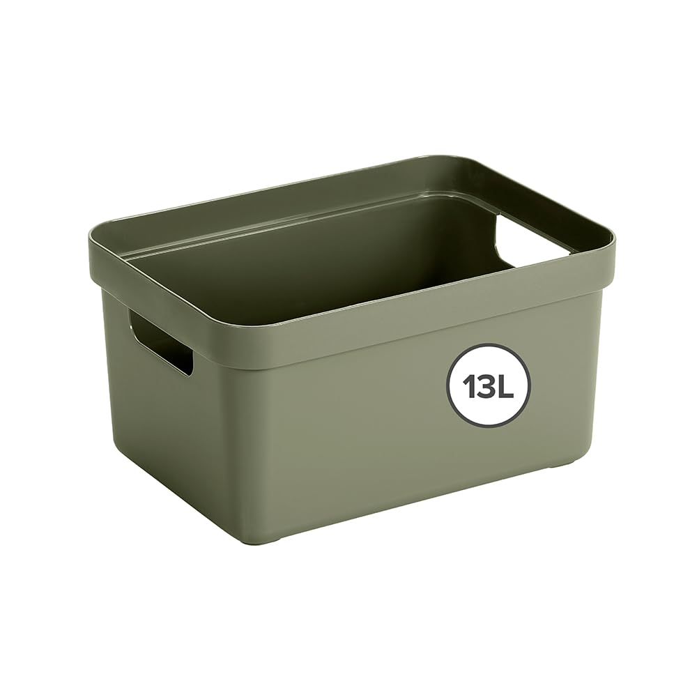 Sunware Sigma Home Storage Box, Dark Green, 13 Litre