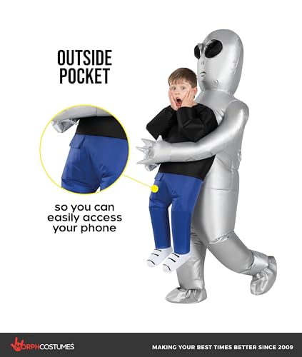 Disfraz inflable de alienígena para niños miniatura 4
