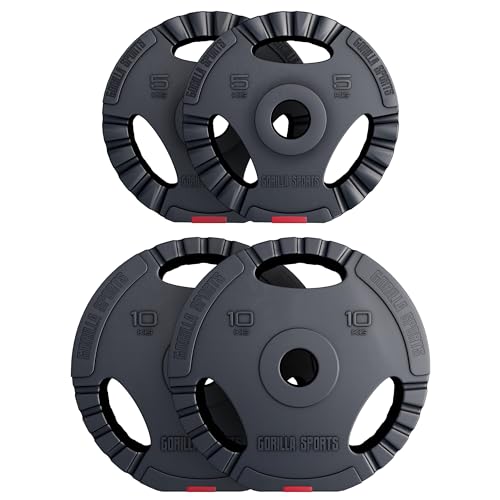 GORILLA SPORTS® Olympia Hantelscheiben - Einzeln/Set, 1,25kg, 2,5kg, 5kg,...