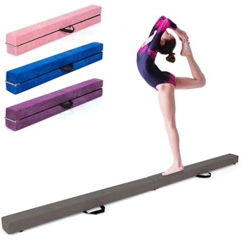 SPOTRAVEL 7FT Folding Gymnastic Beam with Handles Cover