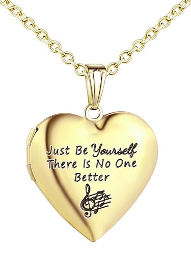 Image of Love Heart Locket Necklace That Holds Pictures Stitch-Shape Necklace Stuff Gifts Ohana Photo Lockets Necklace