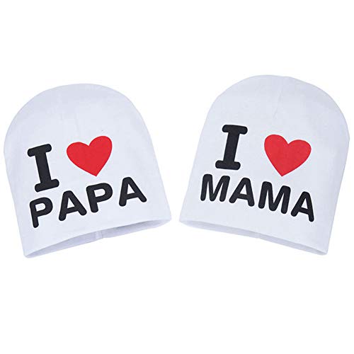 Tillskuch Soft Warm Knitted Baby Hats Caps Cute Cozy Chunky Winter Infant Toddler Baby Beanies for Boys Girls White