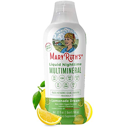Vegan Liquid Nighttime Multimineral by MaryRuth's - Highest Purity Ingredients, Vitamins, Minerals, Magnesium