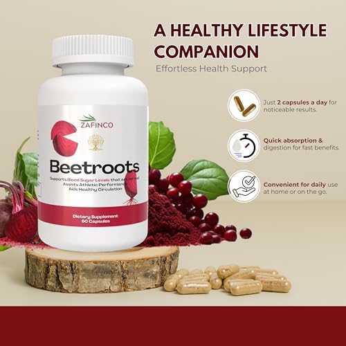 Image of Beet Root MAX Capsules -Organic 1300mg High power BeetRoot Supplements for Blood Flow, Mens Performance, Digestive & Immune System. US made Beet Root Powder Capsules- Non-GMO and Gluten Free-60 Count