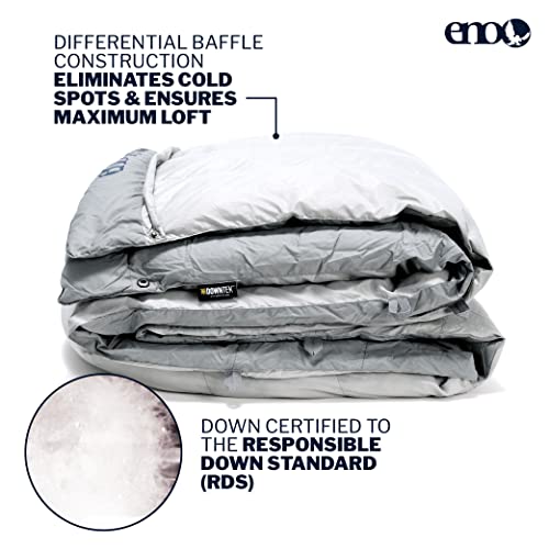 Image of ENO, Eagles Nest Outfitters Ignitor TopQuilt Insulated Hammock Blanket for Winter, Glacier