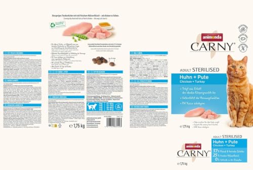 animonda Carny Katzen Trockenfutter Steilised Huhn + Pute (1 x 1,75kg) – Ansicht 6