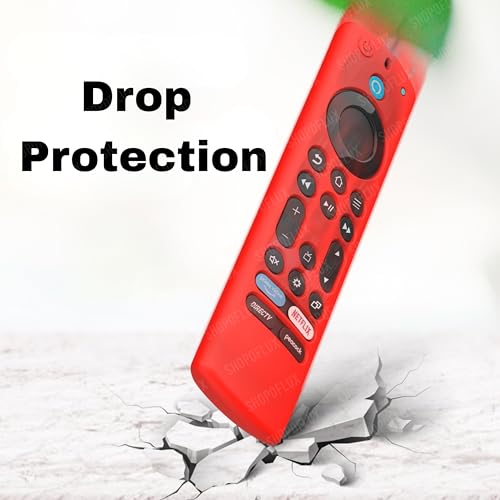 Image of SHOPOFLUX Silicone Tv Remote Cover Compatible with Amazon Basics Smart LED TV Remote Protective Cover [Remote NOT Included] (Red)