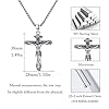 ZIPPICE Crucifix Necklace 925 Sterling Silver Jesus Cross Pendant Necklace with Stainless Steel Chain Catholic Pendant Cross and Chain Jewellery Gift for Men Women Easter Gifts #2