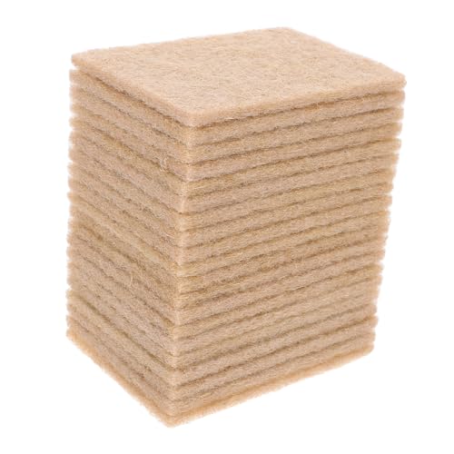 FRCOLOR 20Pcs Heavy Duty Sisal Scrubbing Pads Non Scratch Kitchen Cleaning Scrub Pads for Dishes Safe for Reusable and Multipurpose Dish Wash Scrubber for Cookware