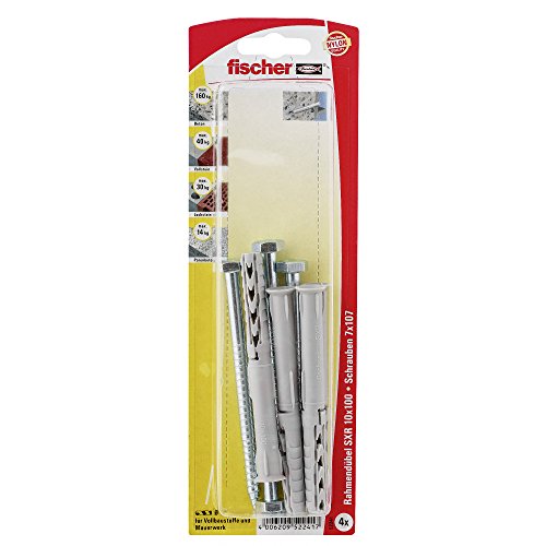 Fischer Rahmendübel SXR 10 x 100 SS K SB-Karte, 4 x 6-kt-Schraube 7 x 105, 052241