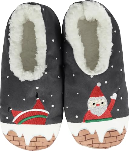 Image of BenSorts Fuzzy Slipper Socks for Women Funny House Slippers with Grips | Warm Cozy Cute Socks Non Slip Gifts Thick Stocking Stuffers Christmas