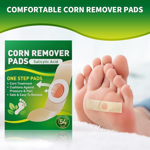 Image of Corn Remover, 54 Packs Corn Removers for Feet, Corn Removers for Toes, Corn Removal for Foot Corn Plasters for Feet