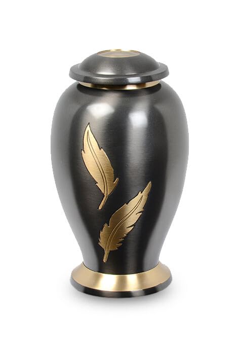 Urne pour cendres en laiton Plume pour garder vivant le souvenir d'un proche