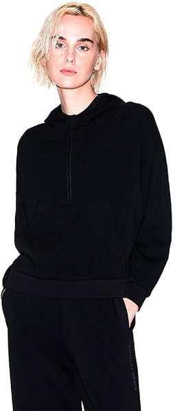 Armani Exchange Relaxed Fit Kapüşonlu Yaka Kanguru Cepli Sweat Bayan SWEAT XW000980 AF16111 UC001