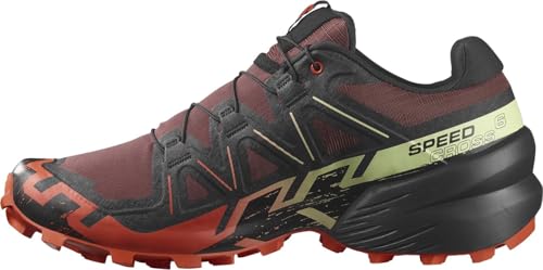 Image of Salomon Mens Speedcross 6 Rum Raisin /Cherry Tomato /Cognac 10.5 Medium
