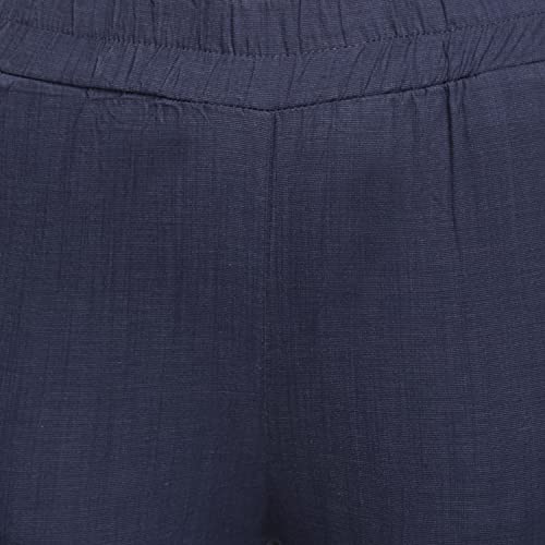 Image of Plus Size Slub Lycra Trouser Cigarette(Pencil) Pants Sizes(26 to 44)