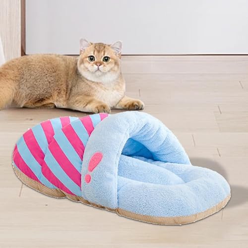 Lit douillet chien chat lavable : matelas moelleux en coton PP taille L pour couchage animaux chaud