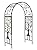 Plow & Hearth Arch Metal Outdoor Garden Arbor | Tree of Life | 84" H x 53" Wx 23" D | Black | Trellis Lattice for Plants | Wedding | Outdoor Patio Décor