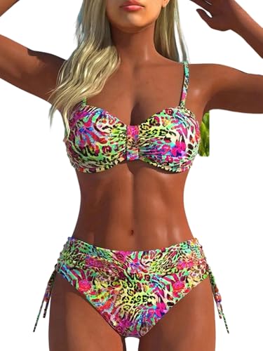 Haut de bikini avec imprimé léopard résistant au chlore pour sublimer la silhouette