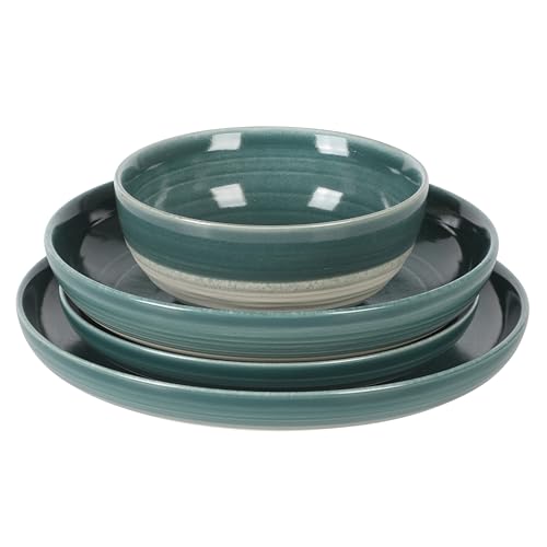 Gibson-Elite-Clarina-16-Piece-Double-Bowl-Stoneware-Reactive-Glaze-Round-Plates-and-Bowls-Dinnerware-Set-Teal