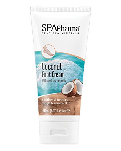 Spa Pharma Nourishing Coconut Foot Cream with Dead Sea Minerals for dry and damaged skin.