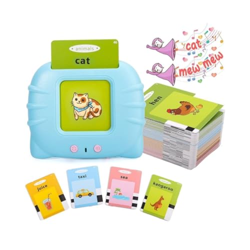 Image of Talking, Rechargeable, Electronic Flash Cards Learning Toy, 110+ Interactive Double Sided Montessori Cards for 2-5 Year Old Boys, Educational Toy for 3 Year Old, Birthday Gift for Kids