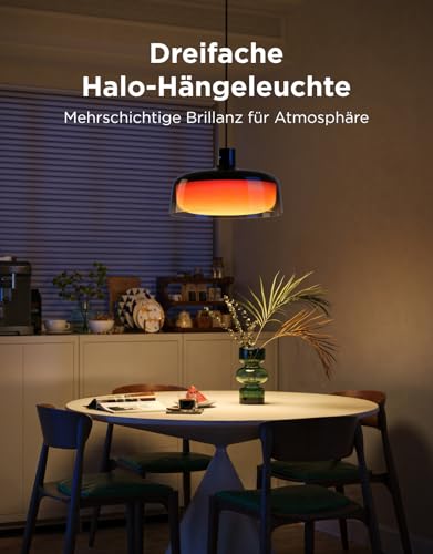Govee Pendant Light, 3-Layer RGBIC Smart Hanging Light Compatible with Alexa, Google Assistant and Matter, 1300LM Lights Pendant for Dining Room - 7