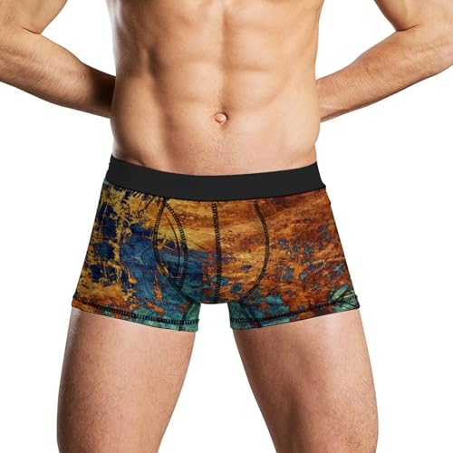 Nugier Men's Waist Underwear, Milk Silk Boxer Briefs, Stretchy Underpants(S-2XL)