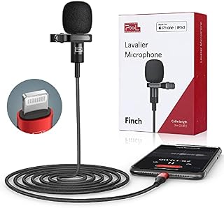 Pixel Microphone for iPhone iPad(Apple MFi-Certified) from Mic for iPhone Live Streaming Vlogging | External Microphone for iPhone Video Recording, Compatible with Apple Lightning Devices