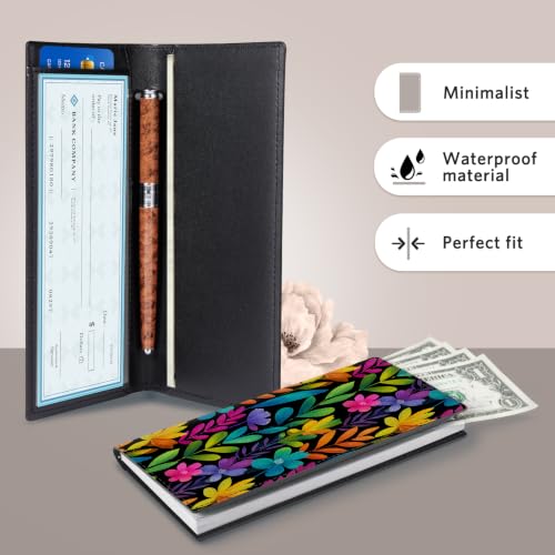 Image of CoBak Checkbook Cover for Women & Men - PU Leather Case with RFID Blocking | Classic Design Check Book Holder for Personal and Business