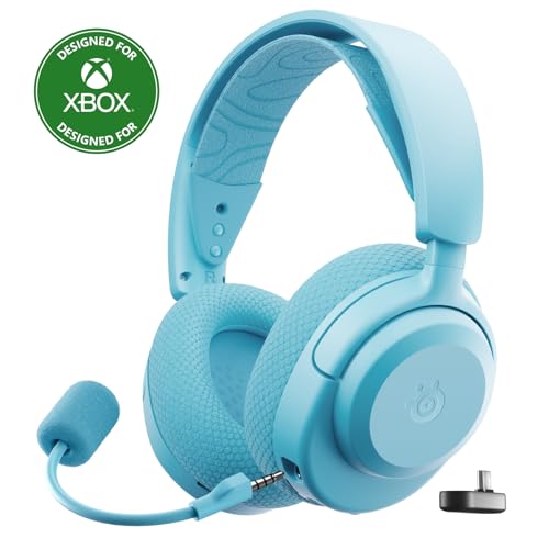 SteelSeries Arctis Nova 3X Wireless Multi-Platform Gaming Headset — Mobile App Control — 40 HR Battery — Neodymium Magnetic Drivers — 2.4GHz/Bluetooth — Xbox, PS5, PC, Switch, Mobile — Aqua