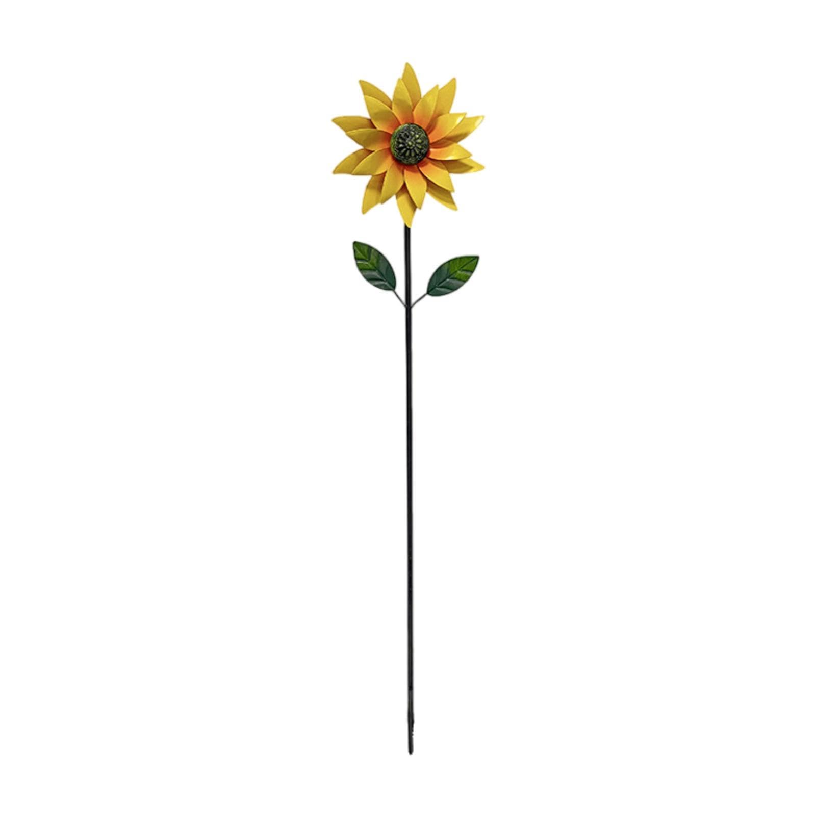 Sunflower Wind Spinner Rotating Garden Windmill for Path Porch Swimming Pool-picture-10