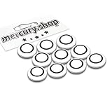 Mercury 用途色々 ダミー ソナー シール 【ホワイト】 10枚セット 両面テープ 立体 センサー カバー キャップ コーナーセンサー 車 外装 シリコン カスタム ソフト 柔らか 丸 サークル 簡単貼付 車 汎用 ユニバーサル カーアクセサリー