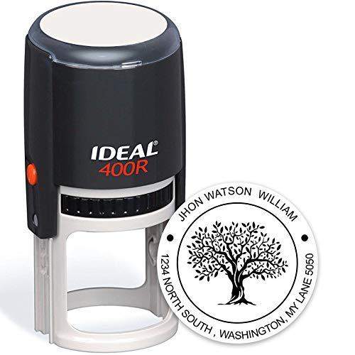 Custom Rubber Stamp Self Inking Stamp Round Address Stamp Personalized Stamp Custom Round Monogram Self Ink Stamp Address Stamp Style-27