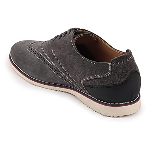 Image of FAUSTO Men's Suede Leather Oxford Casual Shoes