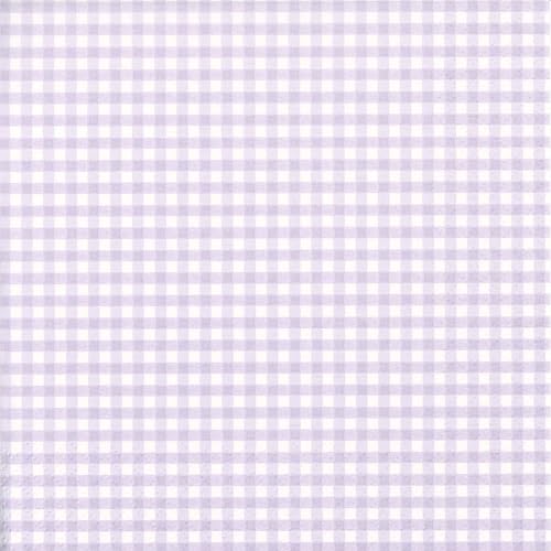 Servietten Papier 33x33cm 3-lagig 20 Stück - hochwertig & nachhaltig - Einweg Tischservietten Geburtstagservietten - Karo Muster Papierservietten für Party Alltag - Lila Weiß