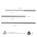 Treszen Stainless Steel Blade, All Steel Solid Handle for Home Use, Outdoor Camping, Fishing Pocket Knife, Survival Tactical Knife, 9.5 Inch - Silver