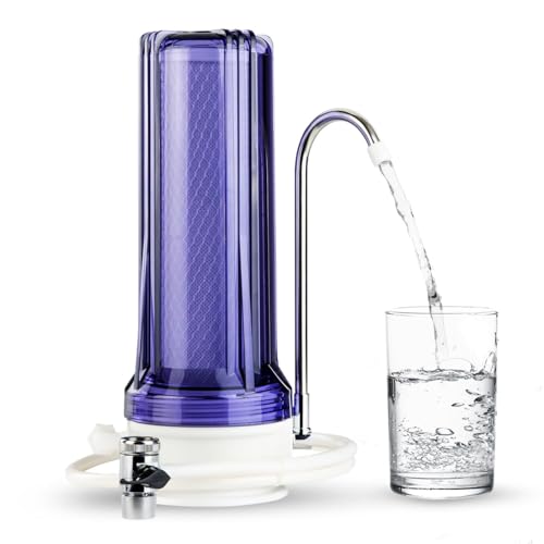 iSpring CKC1C Countertop Drinking Water Filtration System with Carbon Filter, 2.5