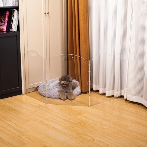 Clear Acrylic Freestanding Dog Gates for The House — bottom and base construction detail