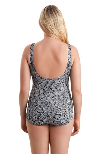 Image of Mimi Flamingo Shape Solver Sport Women's Swimwear Shape Shifter Shirred Front Girl Leg Tank One Piece Swimsuit