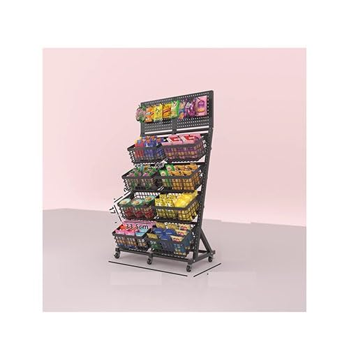 Expositor apilable para Snacks - Soporte de mostrador para supermercados, cafeterías, Bares y oficinas - Solución de Almacenamiento Que Ahorra Espacio (Negro, 8.º Piso)