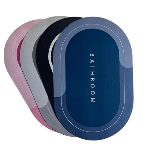 VERVENIX Pack of 3 Quick Dry Soft Water Absorbing Bathroom Mat | Anti-Skid & Non-Slip Rubber Doormat for Home, Kitchen, Washroom | 40X60cm